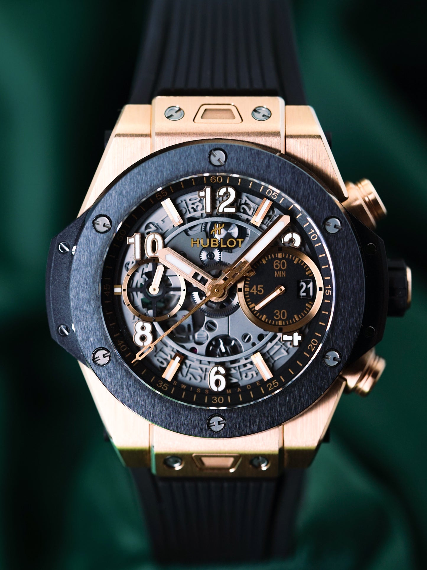 Hublot Big Bang Unico King Gold 42mm Black Ceramic Ref. 441.OM.1181.RX
