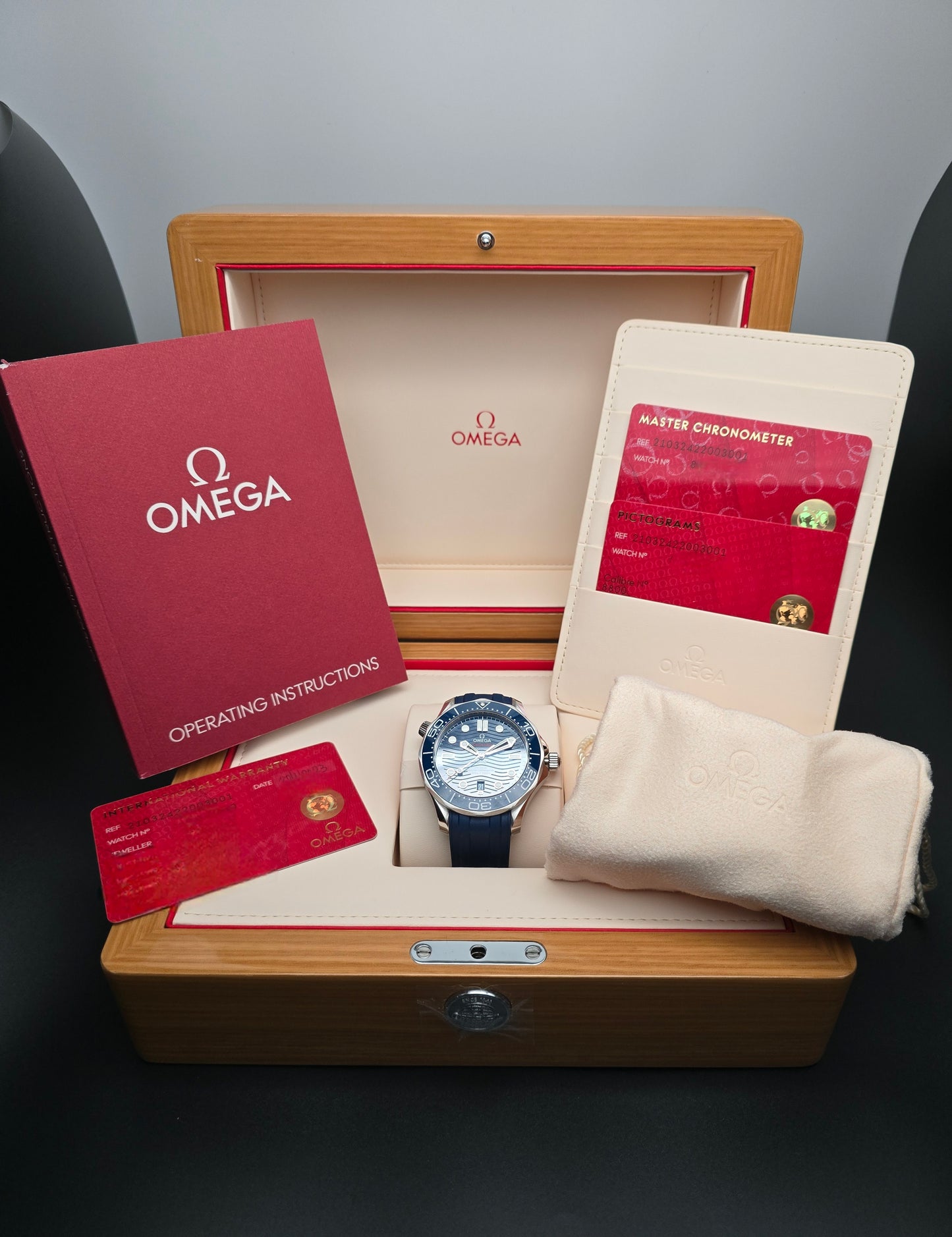 Omega Seamaster Diver 300M 210.32.42.20.03.001 Wave Dial