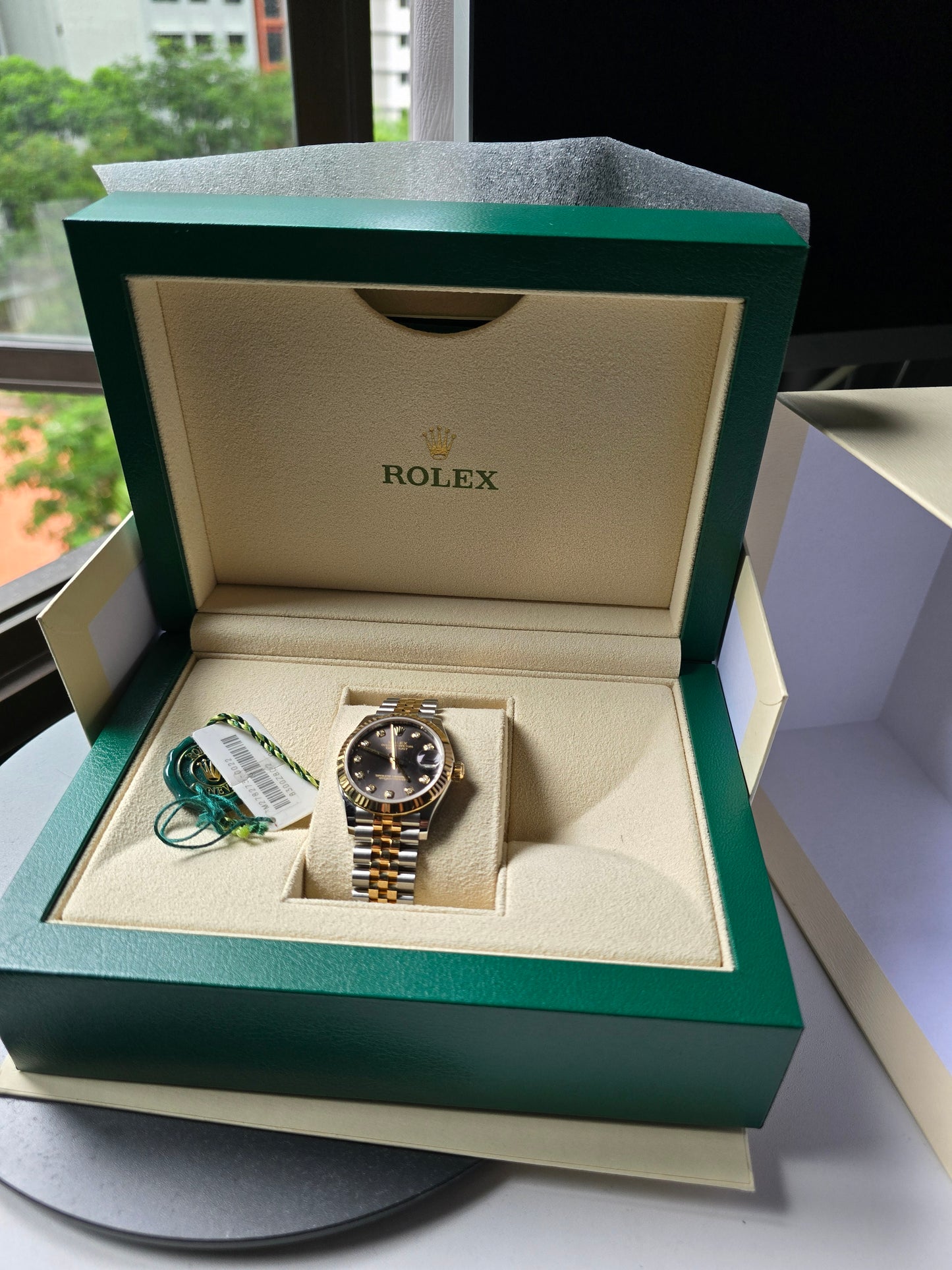 ROLEX DATEJUST 278273 - 31MM BROWN DIAMOND DIAL IN YELLOW ROLESOR