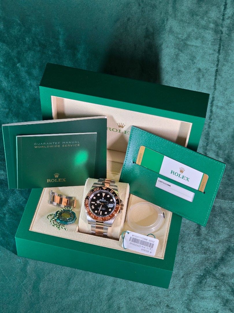 Rolex GMT-Master II Root Beer (Reference 126711CHNR) | a 40mm rose gold stainless steel automatic wristwatch with date and dual time| Full Set Two-Tone Everose Gold
