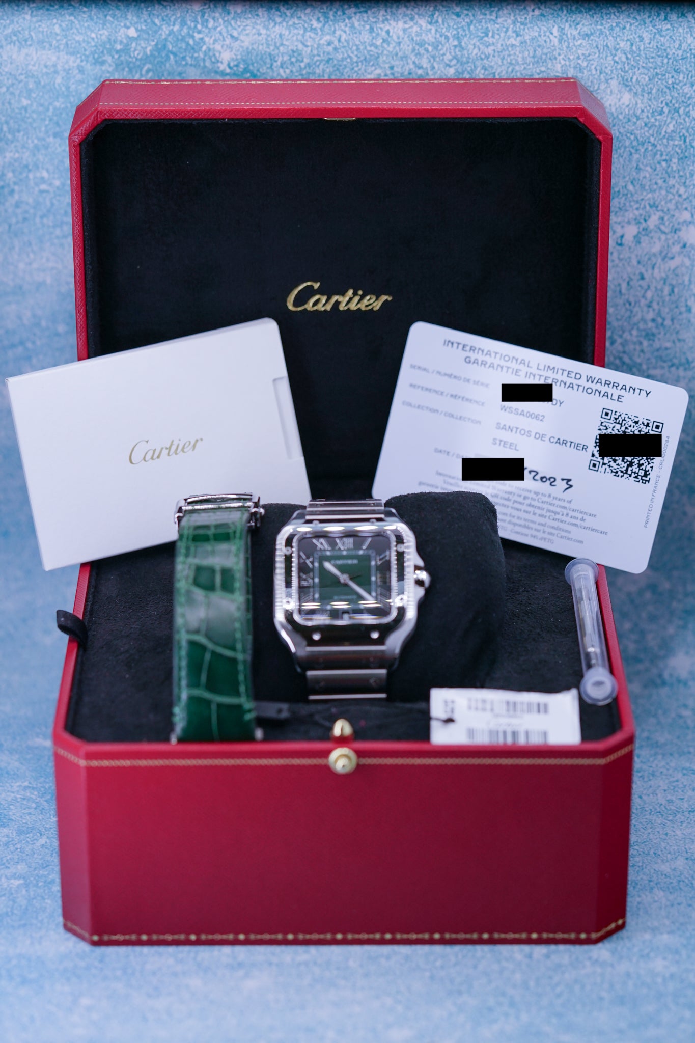 Cartier Santos de Cartier WSSA0062 'Green Dial Versatility'