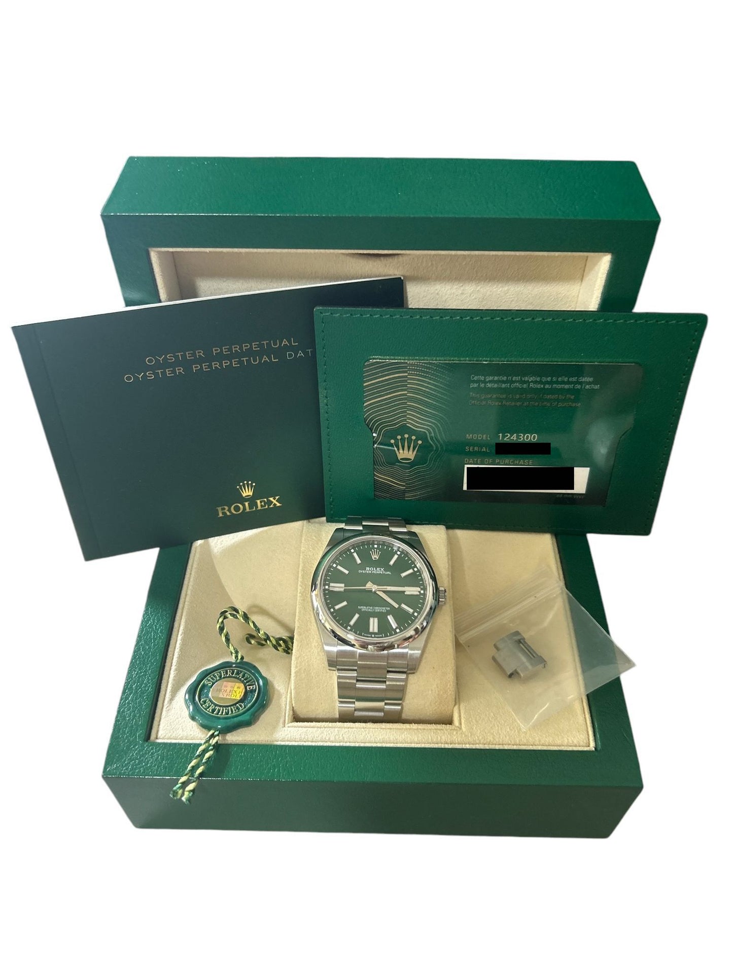 Rolex Oyster Perpetual 41 124300 'Rare Green Dial'