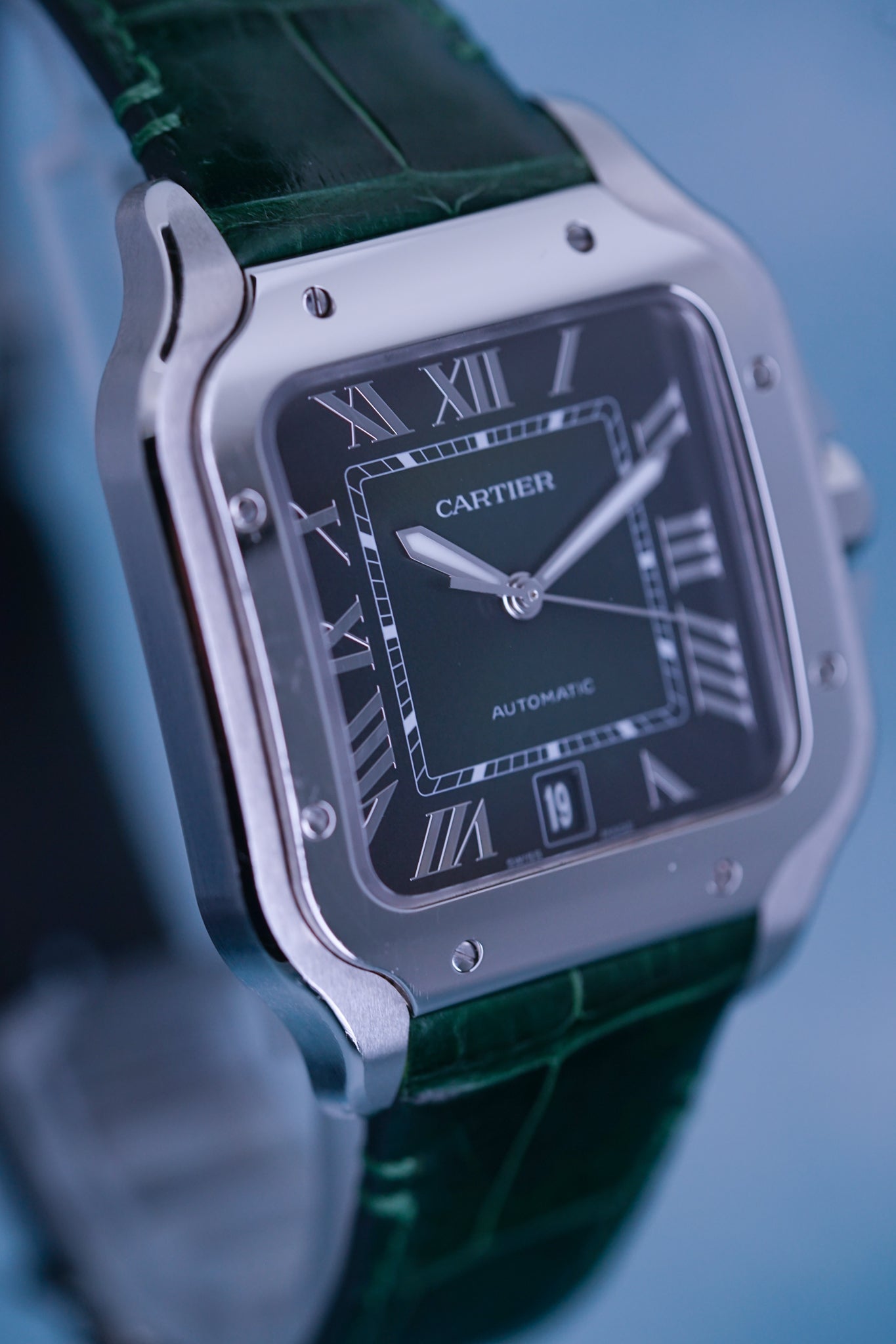 Cartier Santos de Cartier WSSA0062 'Green Dial Versatility'