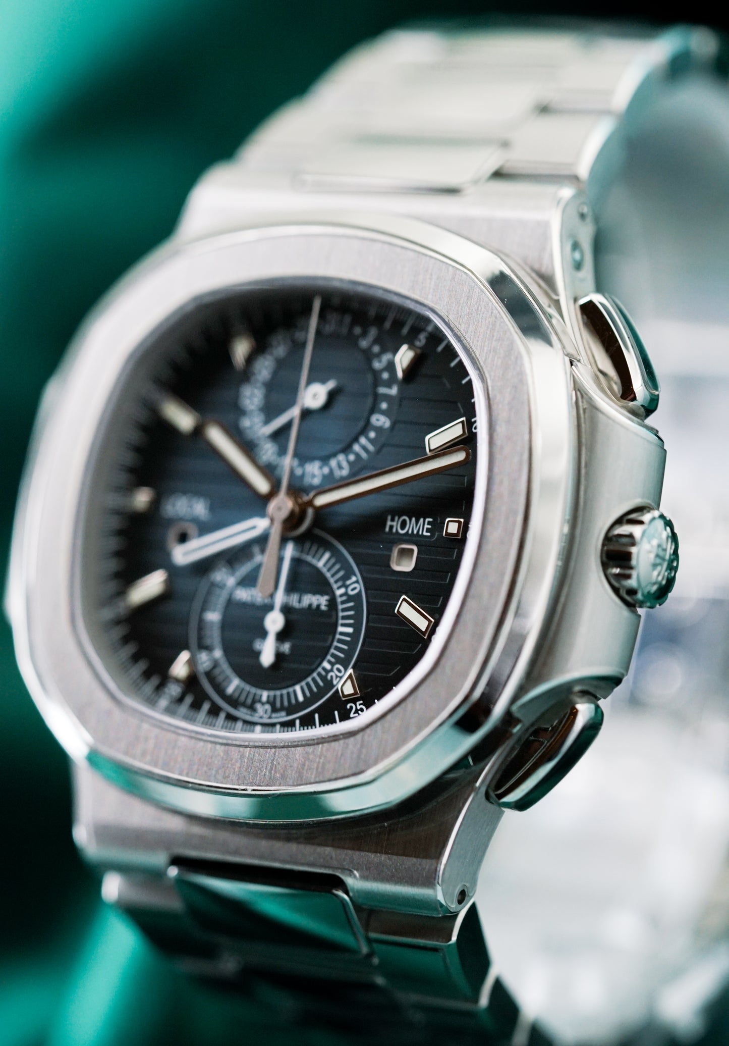 Patek Philippe Nautilus 5990/1A-011 'Tropical Blue' Travel Time, Dual Time Chronograph