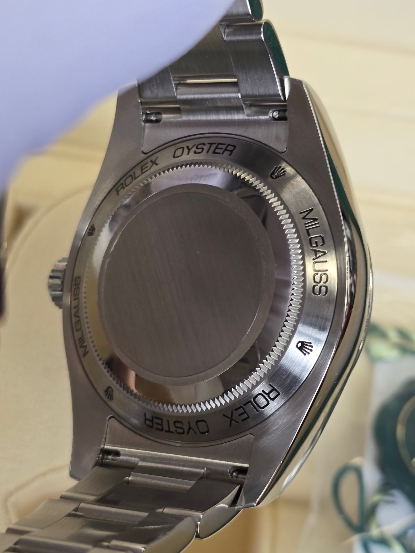 Rolex Milgauss 116400GV "Z-Blue Green Sapphire"