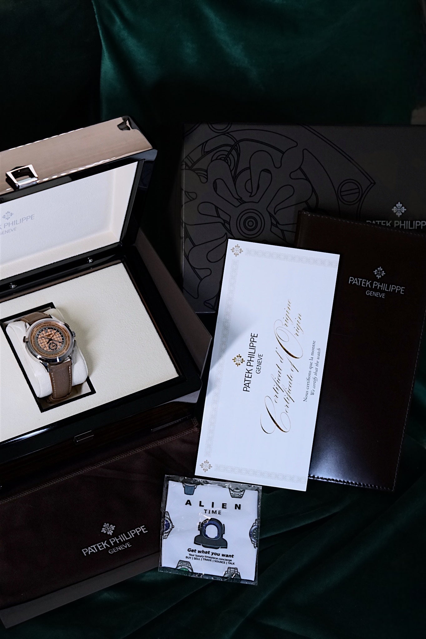 Patek Philippe Wordtimer | Ref 5935A-001 | A Salmon Dial Stainless Steel Flyback Chronograph World Time Comlication Wristwatch