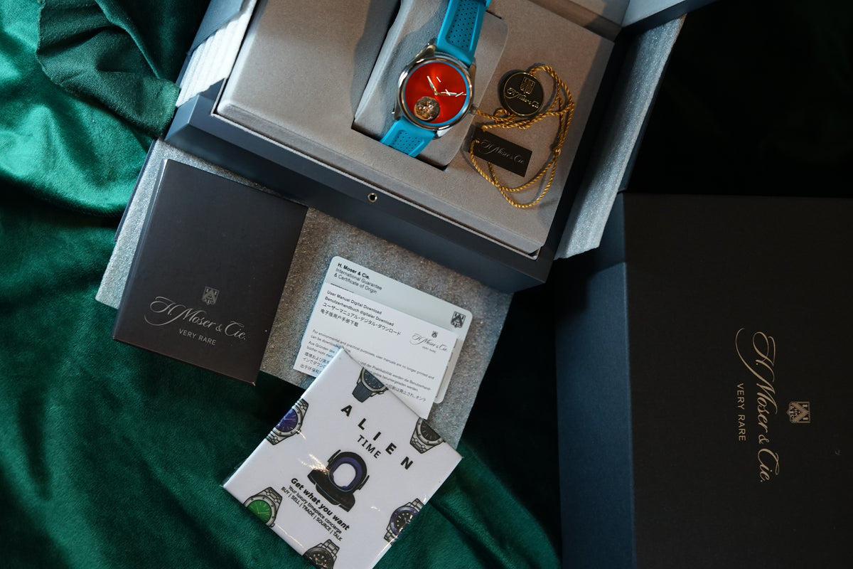 H. Moser & Cie. | Reference 3804-1208 | A Stainless Steel Automatic Flying Tourbillon Wristwatch