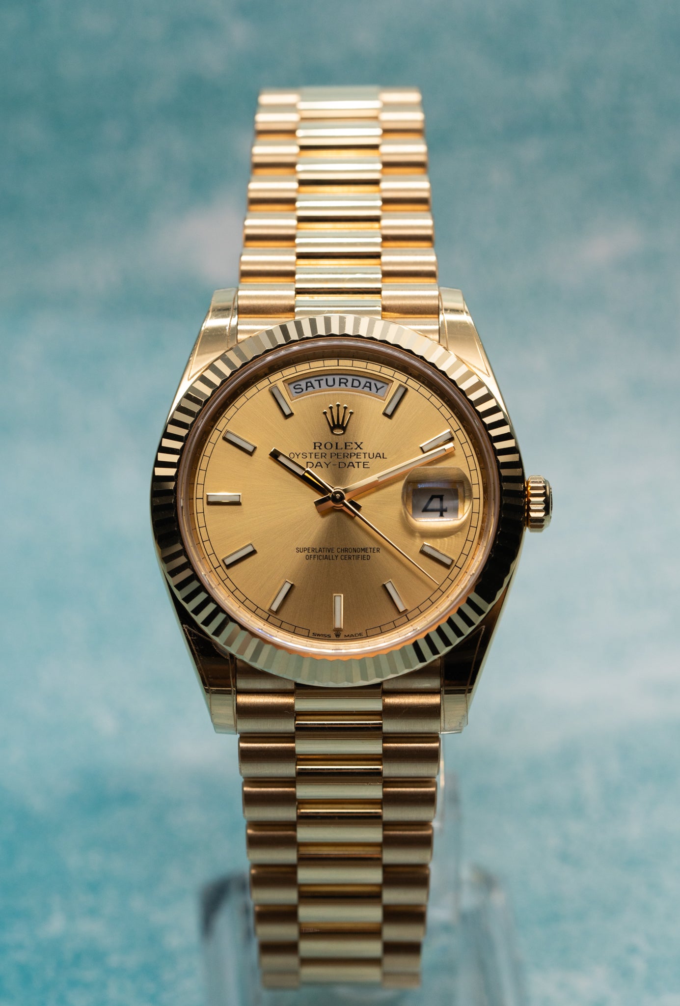 Rolex Day-Date 40 Reference 228238 Presidential Timepiece in Champagne Yellow (2023)