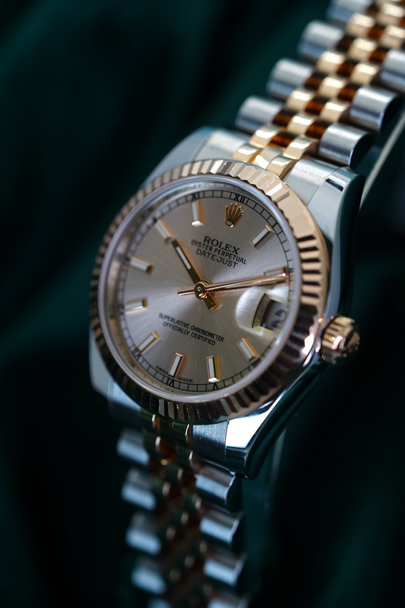 Rolex Datejust 31 FULL SET Ladies Pink Dial Two-tone Everose 18c Fluted Bezel 178271