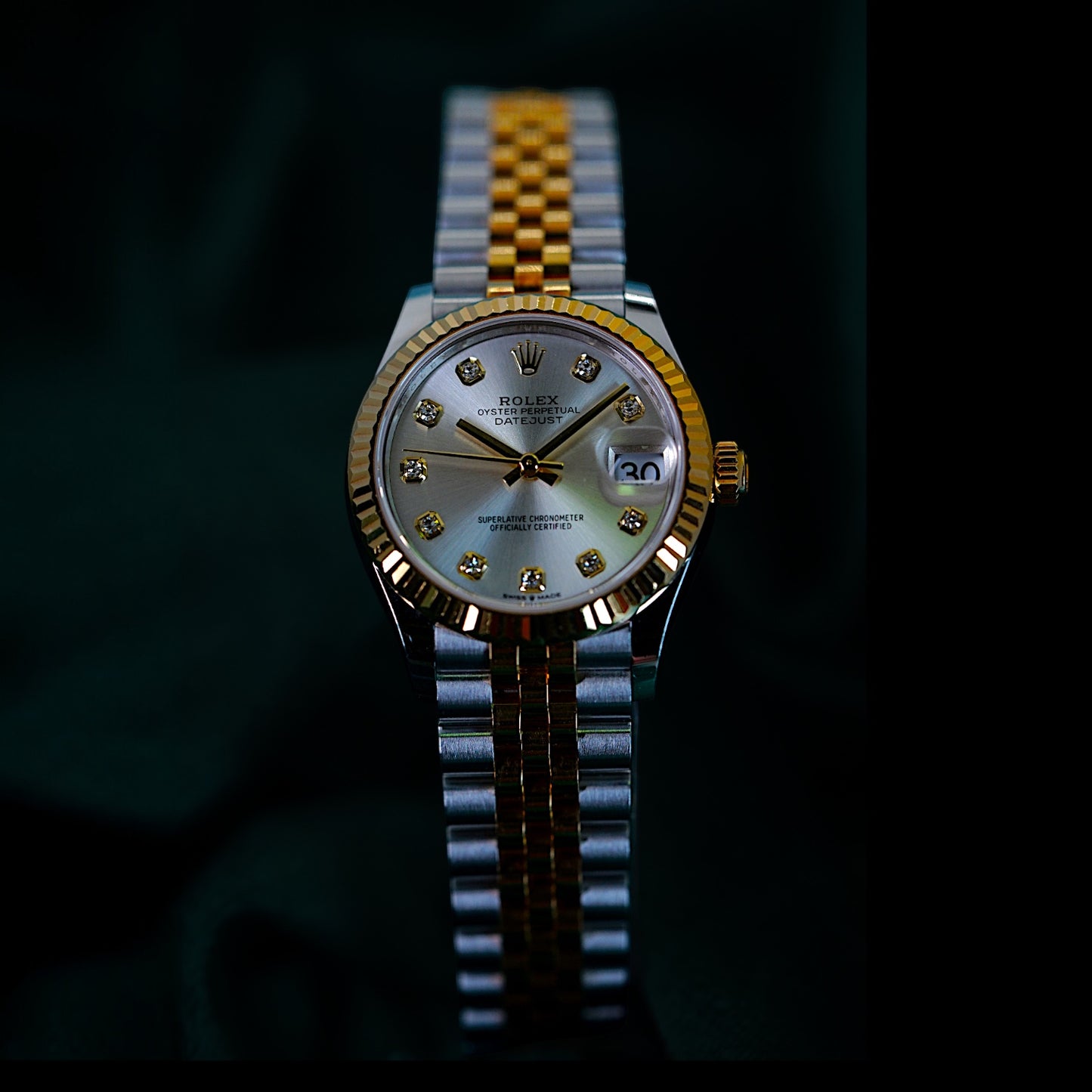 Rolex Datejust 31mm Two-Tone Yellow Gold 10P Diamond 18 carat Gold COMPLETE 278273