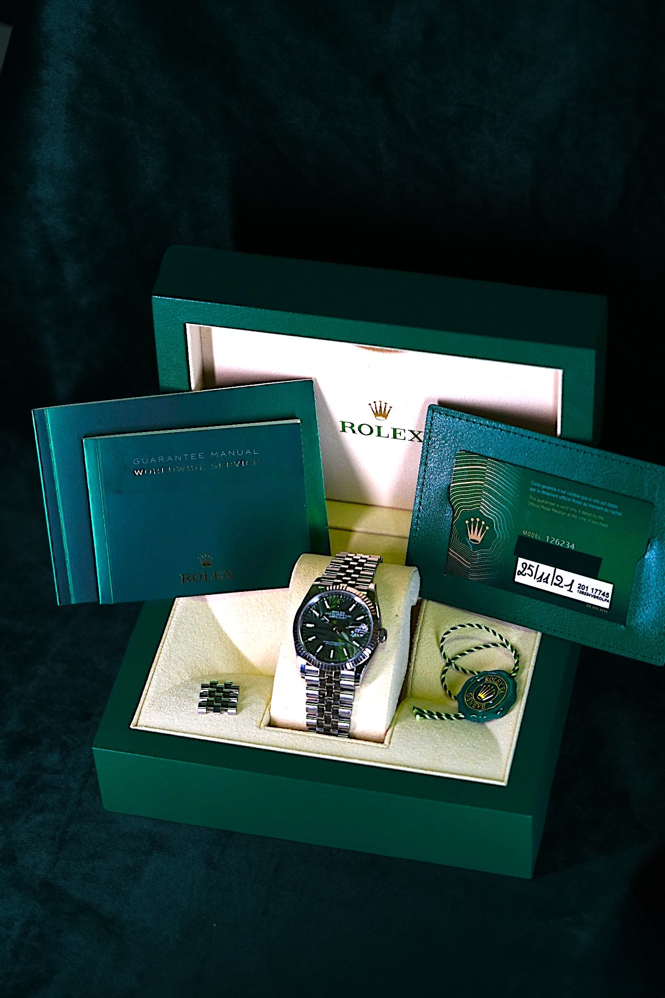 Rolex Datejust 36 Discontinued Palm Leaf Dial Olive Green Jubilee Motif