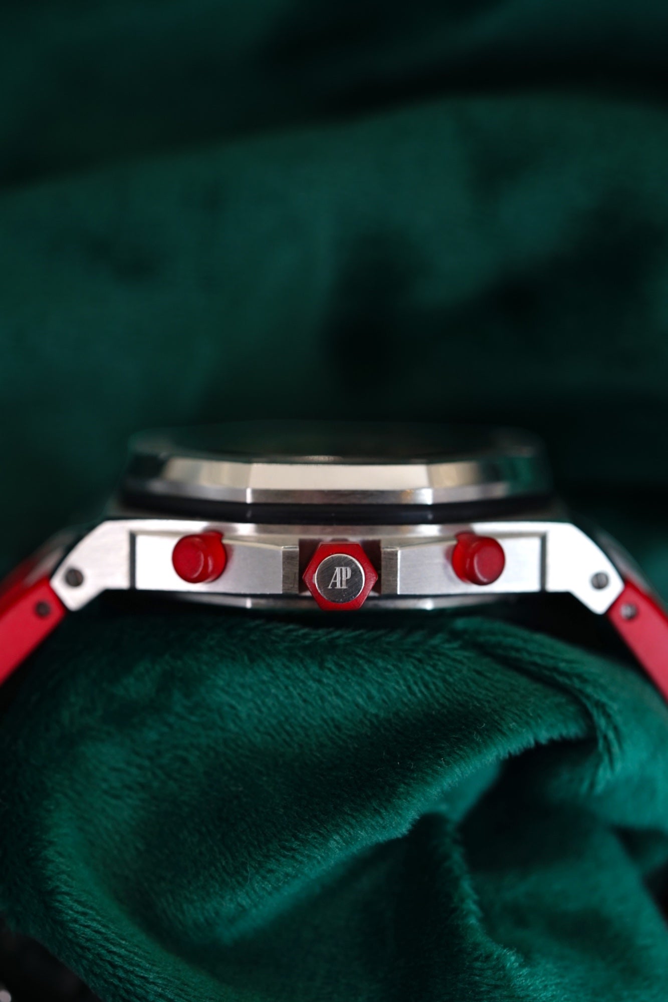 Audemars Piguet Royal Oak Offshore Chronograph 'Rhone-fusterie' Boutique Edition Ferrari RED Chronograph A LIMITED EDITION STEEL CHRONOGRAPH in Complete Set