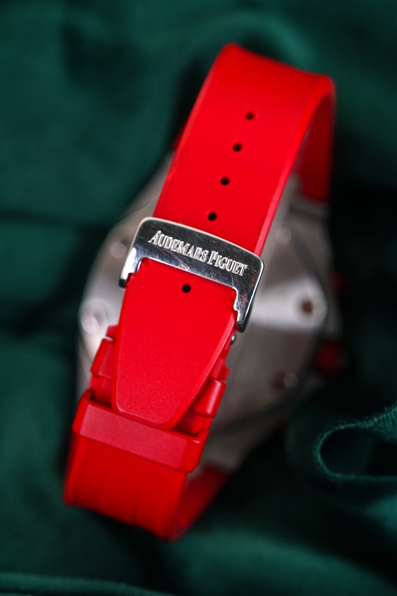 Audemars Piguet Royal Oak Offshore Chronograph 'Rhone-fusterie' Boutique Edition Ferrari RED Chronograph A LIMITED EDITION STEEL CHRONOGRAPH in Complete Set