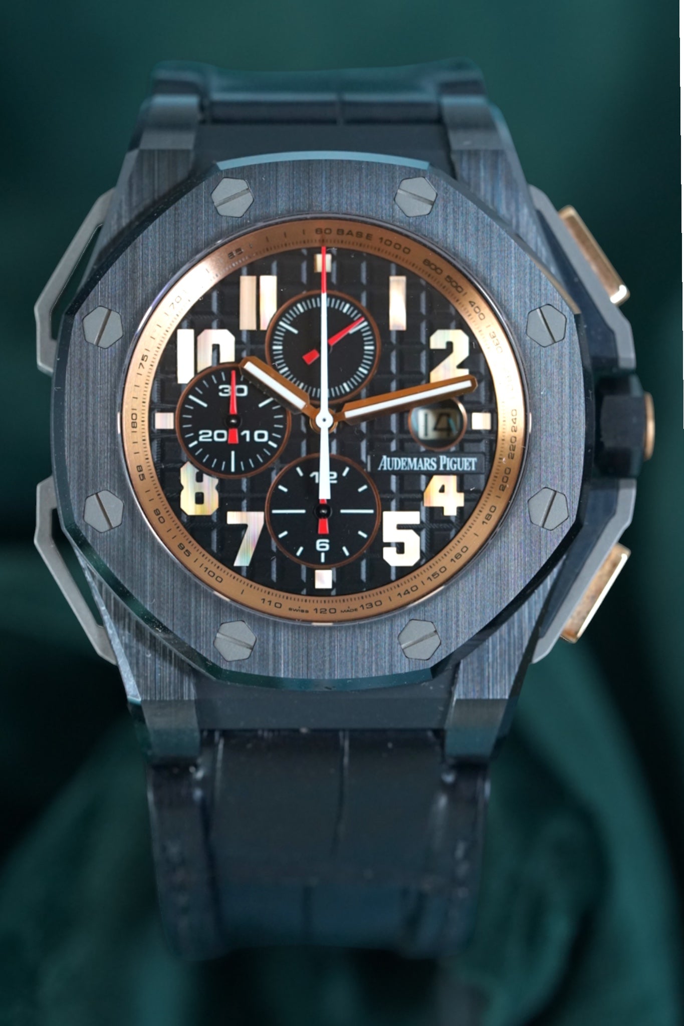 Audemars Piguet Royal Oak Offshore ARNOLD SCHWARZENEGGER THE LEGACY 26378IO.OO.A001KE.01 Finalé 'THE LEGACY' Limited Edition ROSE GOLD BLACK CERAMIC timepiece