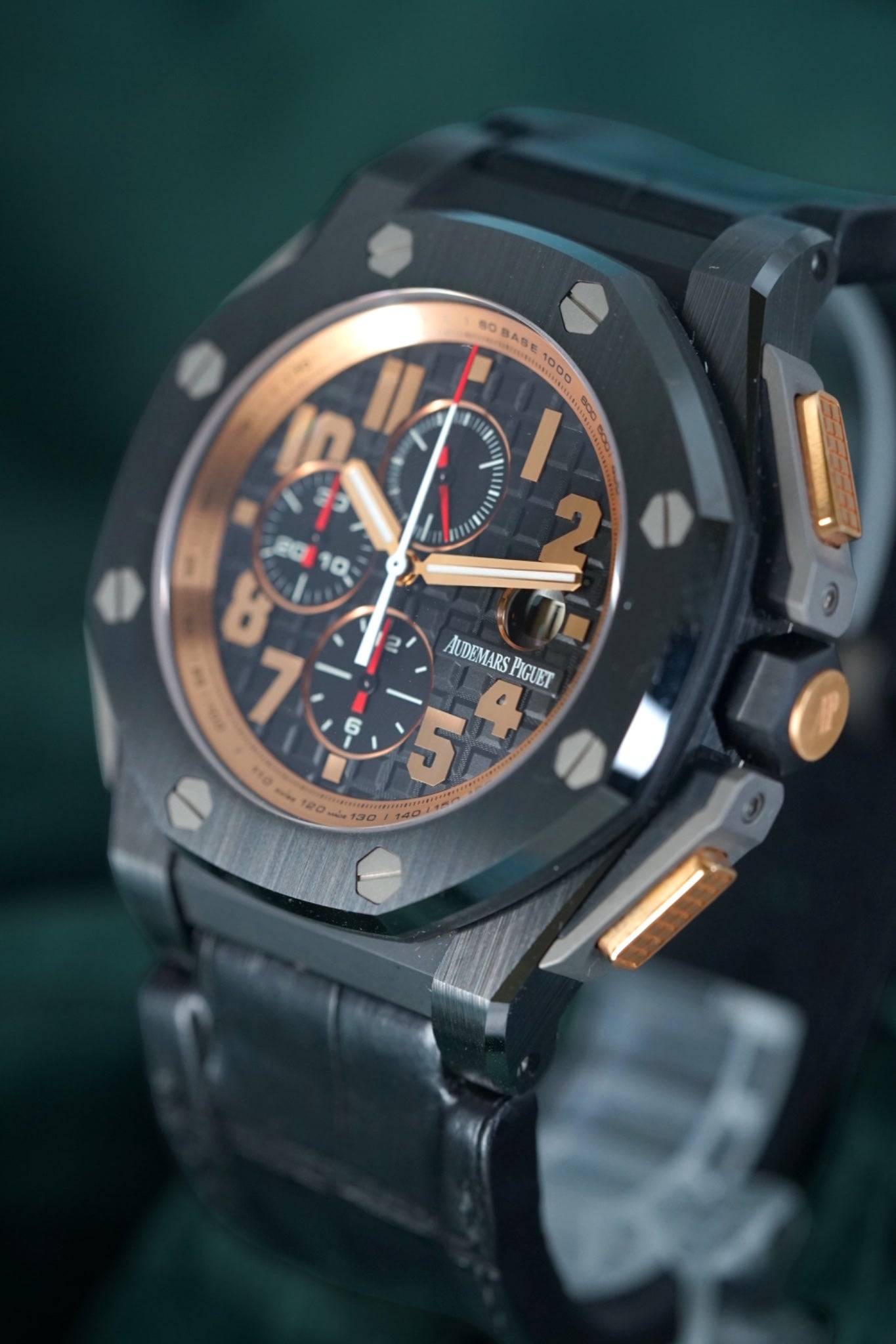 Audemars Piguet Royal Oak Offshore ARNOLD SCHWARZENEGGER THE LEGACY 26378IO.OO.A001KE.01 Finalé 'THE LEGACY' Limited Edition ROSE GOLD BLACK CERAMIC timepiece