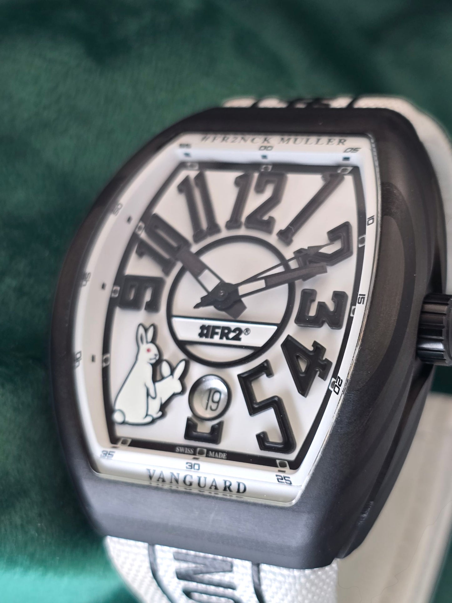 Franck Muller Vanguard V41SCDT FR2 GFGRNR NR Automatic RABBIT, a Limited Edition carbon fiber automatic wristwatch with date