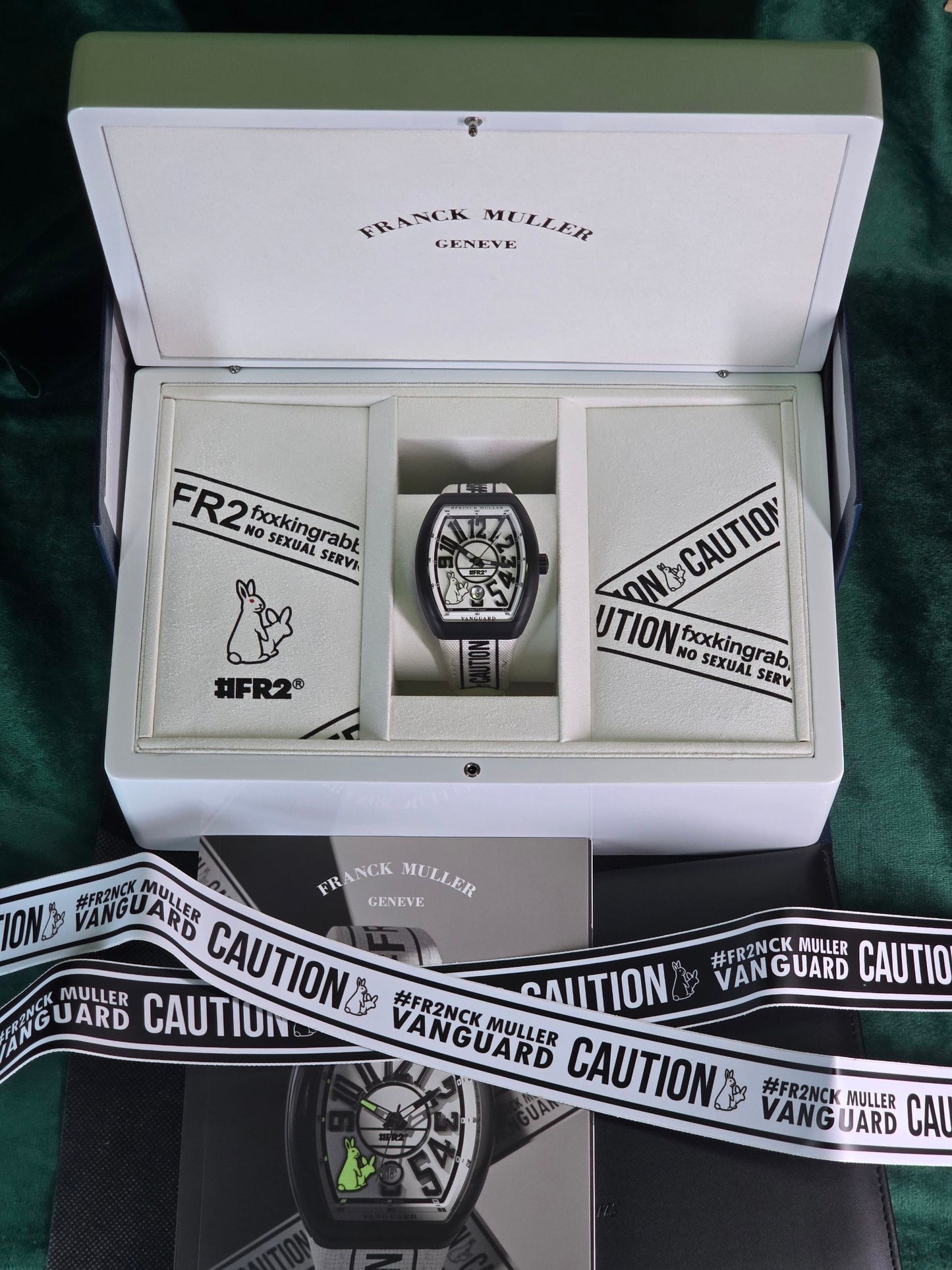 Franck Muller Vanguard V41SCDT FR2 GFGRNR NR Automatic RABBIT, a Limited Edition carbon fiber automatic wristwatch with date