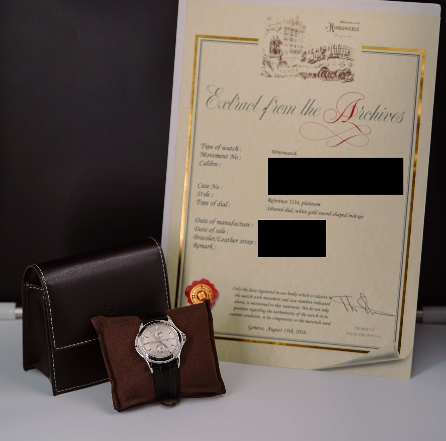 PATEK PHILIPPE CALATRAVA 5134P TRAVEL TIME – A REFINED GENTS DRESS WATCH