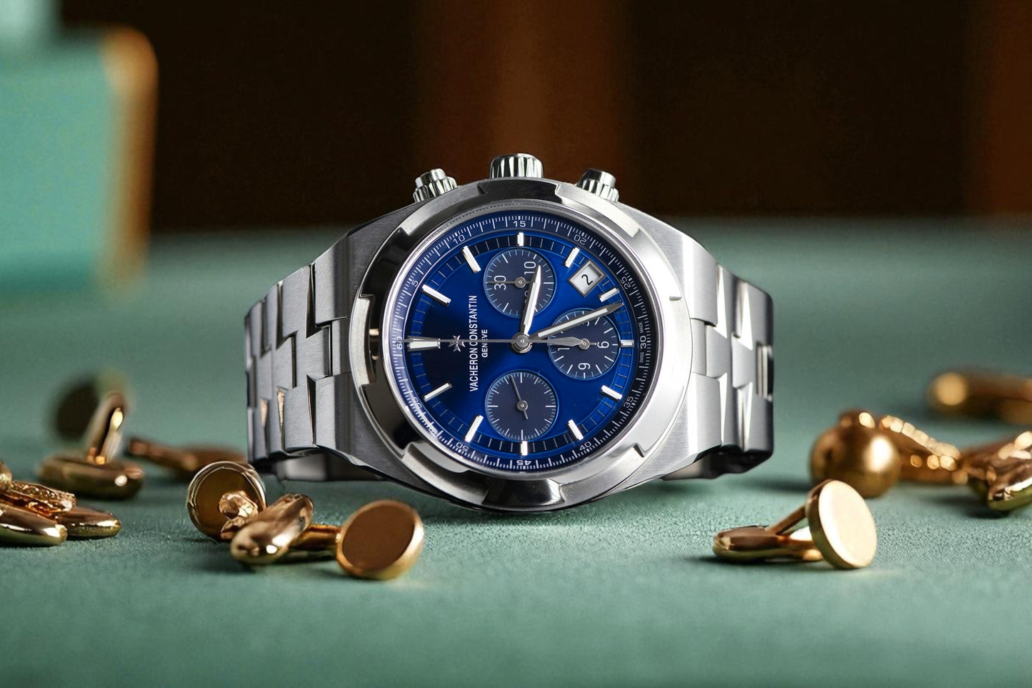 Vacheron Constantin Overseas Chronograph VC Overseas 5500V Blue Dial Chronograph Automatic