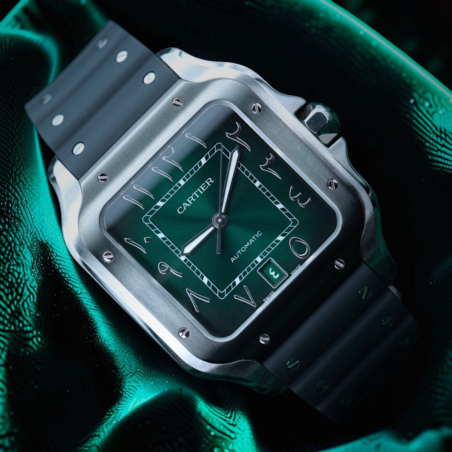 Cartier Santos | Reference WSSA0055 | A Rare Middle East Edition Large Wristwatch