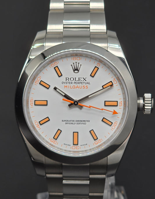 Rolex Milgauss 116400 "Lightning Bolt" White Dial