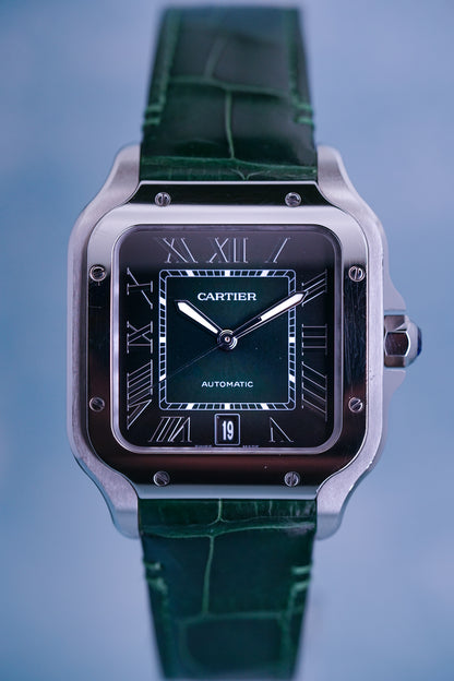 Cartier Santos de Cartier WSSA0062 'Green Dial Versatility'