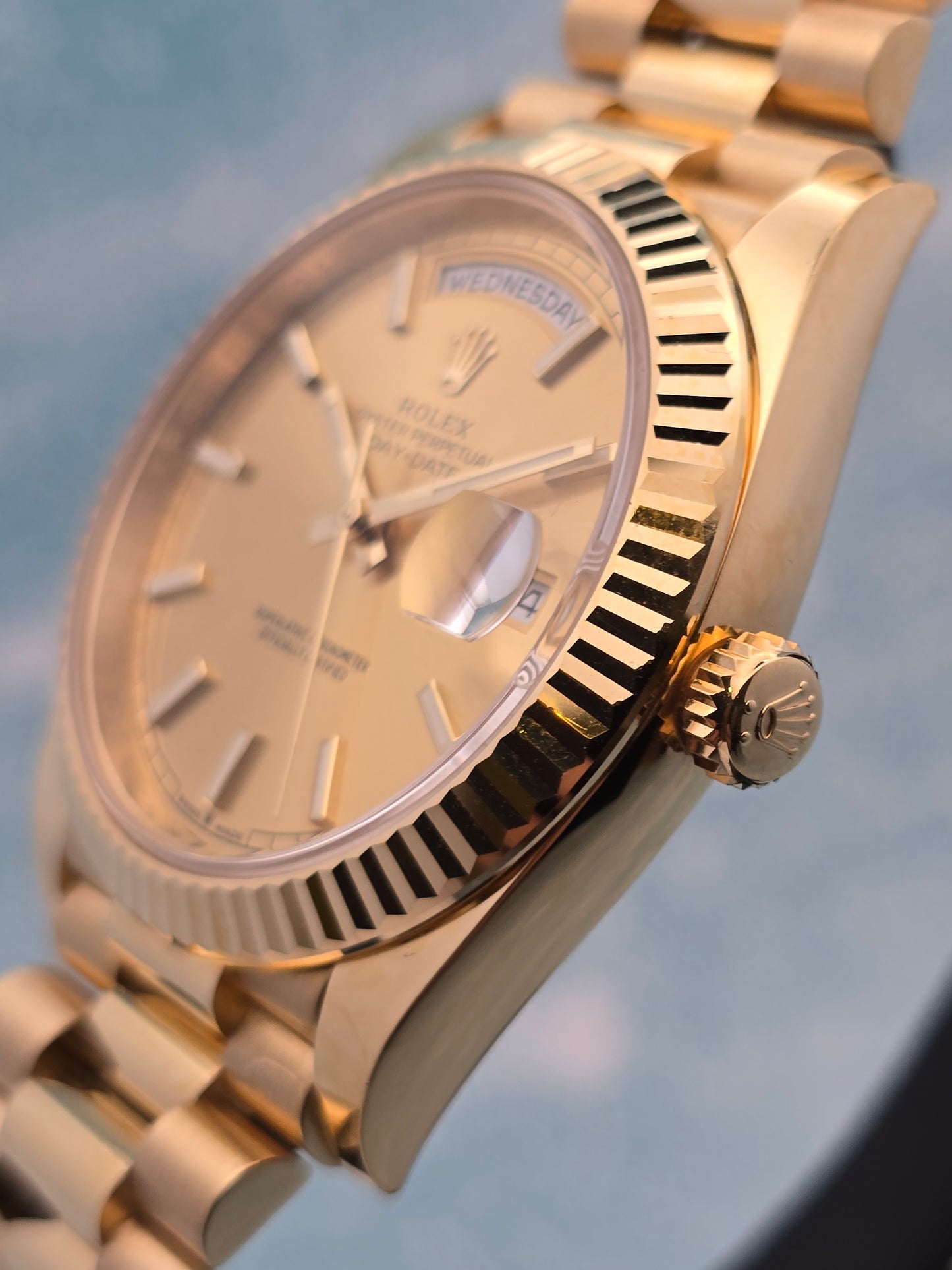 Rolex Day-Date 40 Reference 228238 Presidential Timepiece in Champagne Yellow (2023)