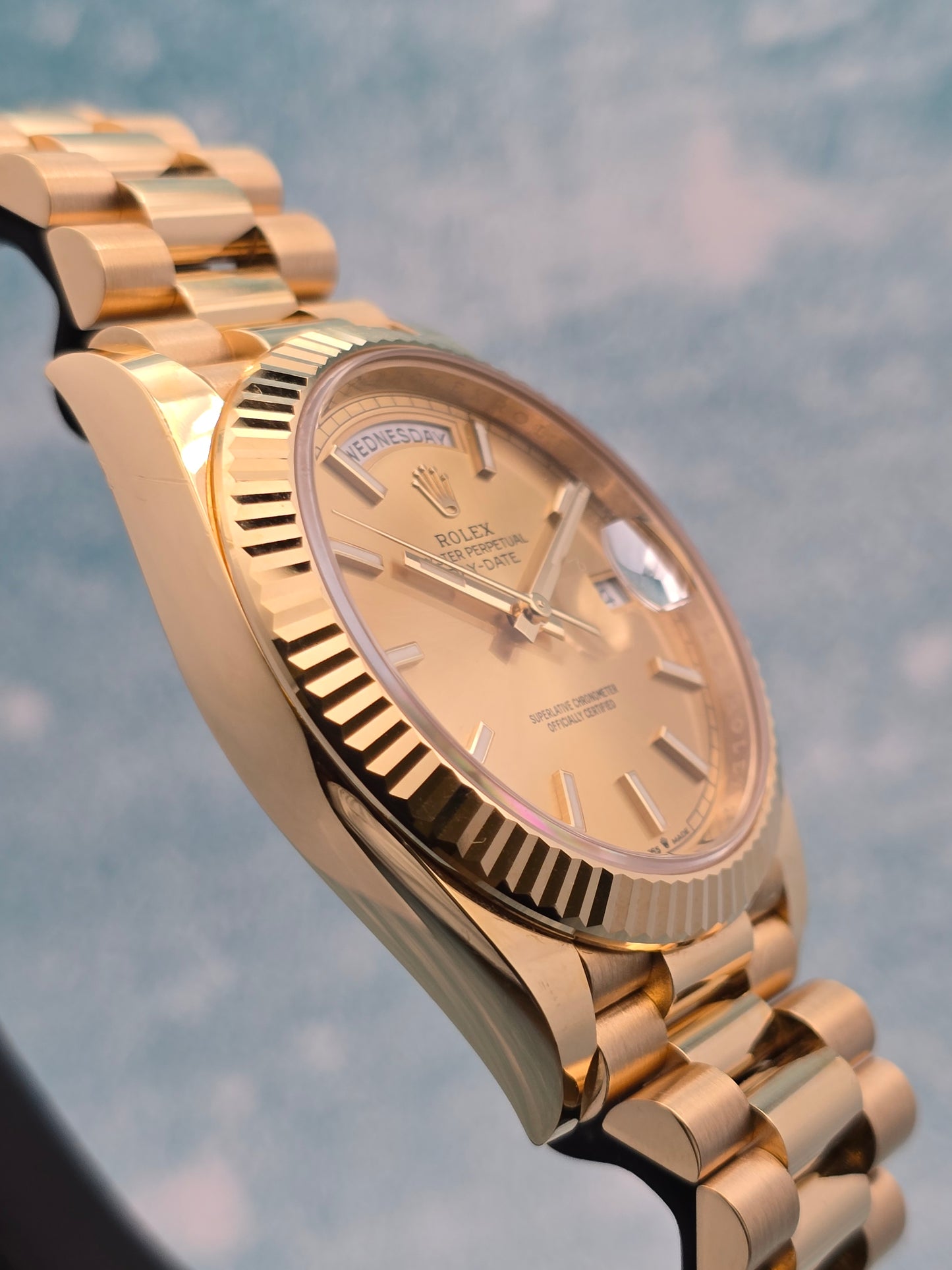 Rolex Day-Date 40 Reference 228238 Presidential Timepiece in Champagne Yellow (2023)