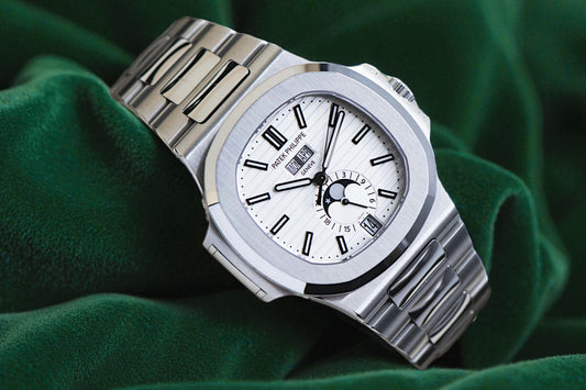 Patek Philippe Nautilus, Reference 5726 Steel Timepiece| Annual Calendar Moonphases with 24 hours indicator