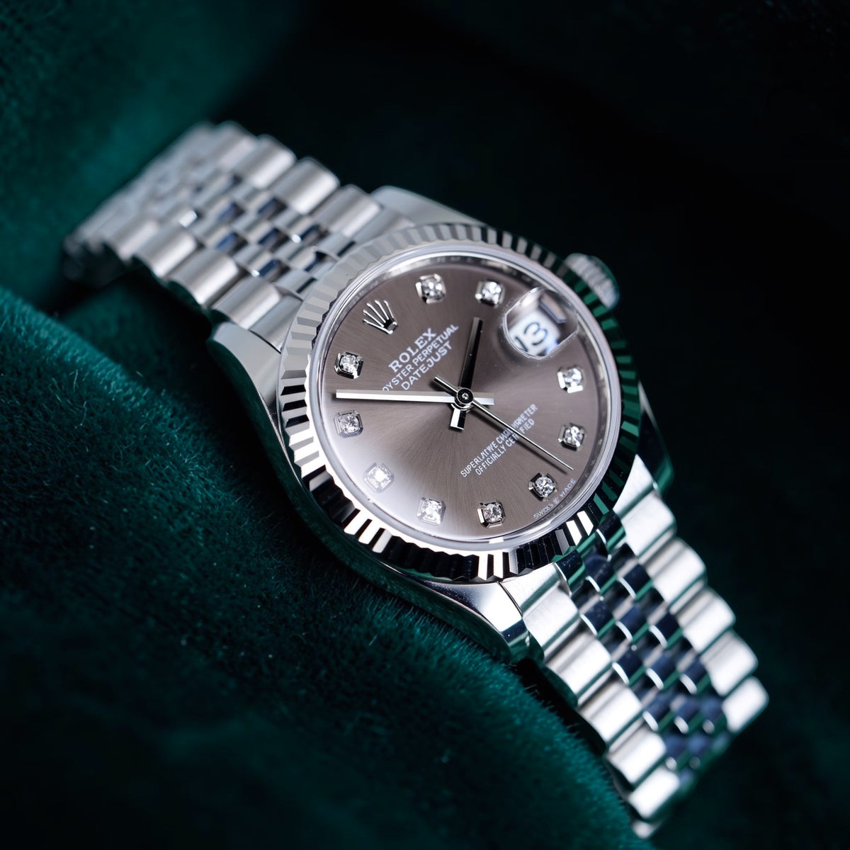 Rolex Datejust | Reference 278274 | A White Rolesor Automatic Diamond-Set Datejust 31 Wristwatch