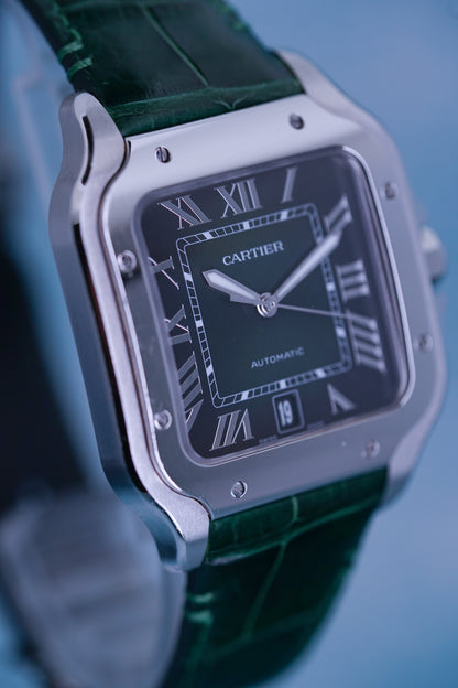 Cartier Santos de Cartier WSSA0062 'Green Dial Versatility'