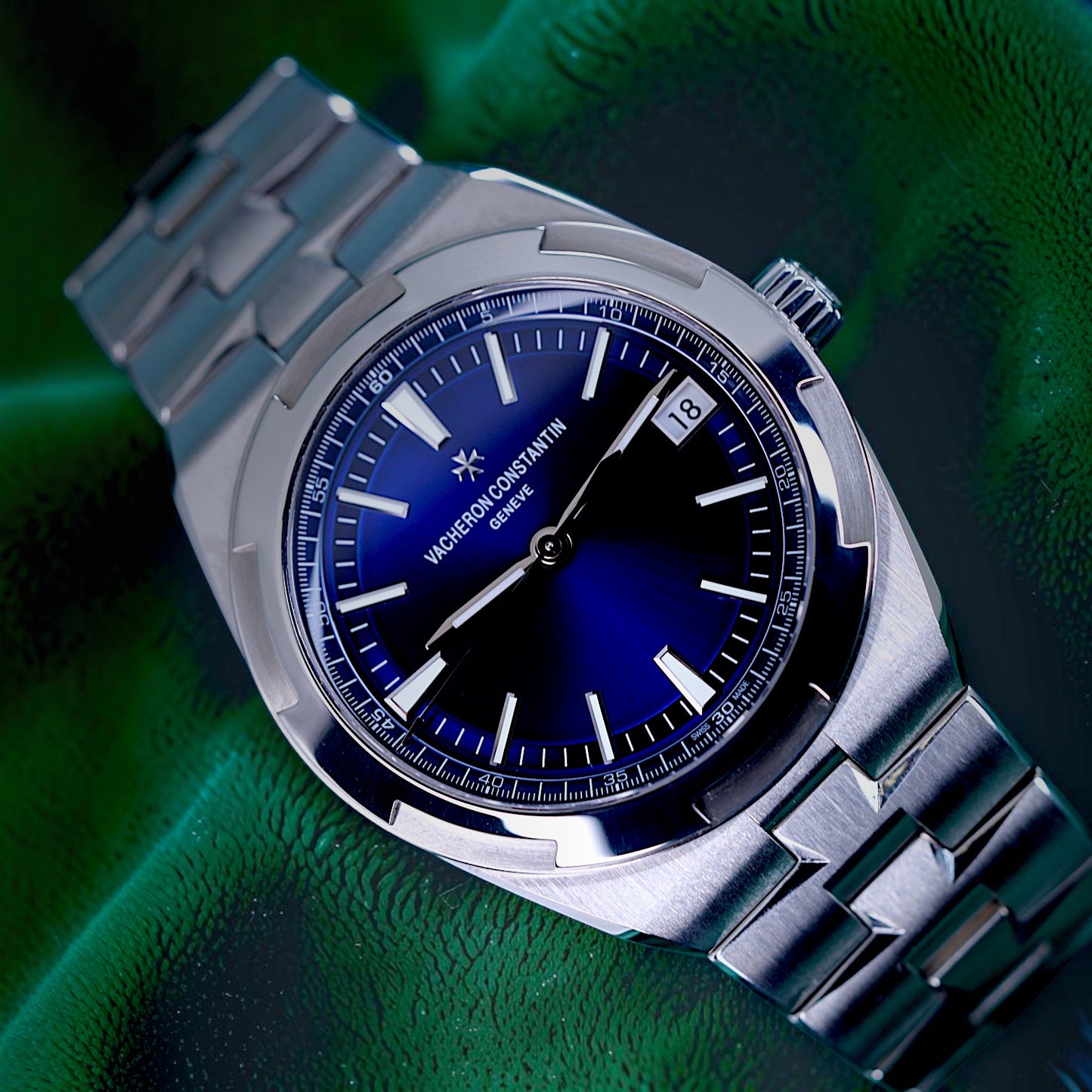 Vacheron Constantin Overseas, Reference 4500v | the Ultimate 4500v Blue Vc Overseas Holy Trinity Sports Timepiece | a Stainless Steel Wristwatch With Date