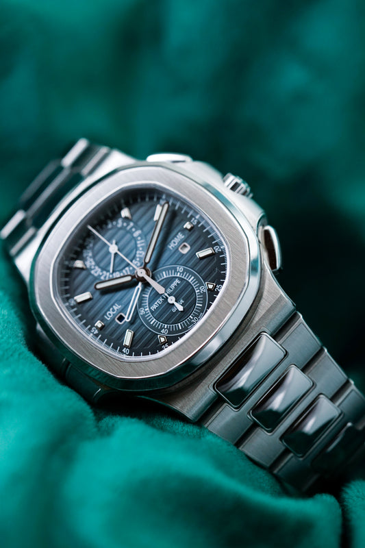 Patek Philippe Nautilus 5990/1A-011 'Tropical Blue' Travel Time, Dual Time Chronograph