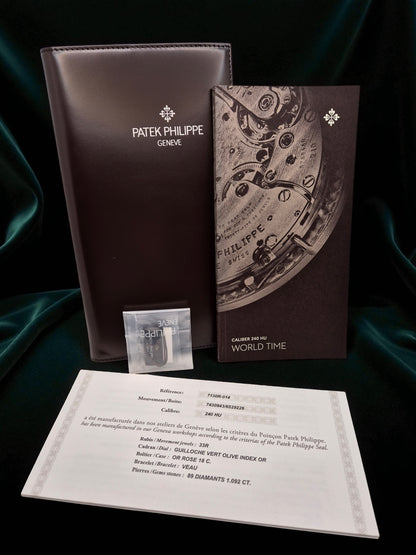 Patek Philippe World Time, Ref. 7130g | a Rare White Gold and Diamond-set Ladies' World Time Wristwatch