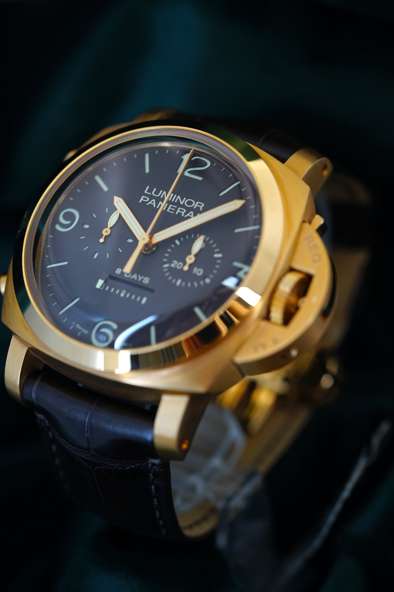 Panerai Luminor 1950 8 Days Rattrapante|ref PAM00319| a Limited Edition Pink Gold Split Second Chronograph Wristwatch With Eight Day Power Reserve