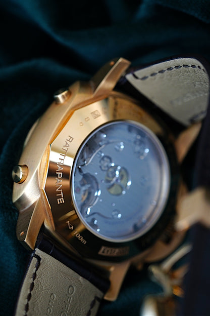 Panerai Luminor 1950 8 Days Rattrapante|ref PAM00319| a Limited Edition Pink Gold Split Second Chronograph Wristwatch With Eight Day Power Reserve