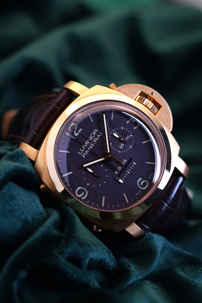 Panerai Luminor 1950 8 Days Rattrapante|ref PAM00319| a Limited Edition Pink Gold Split Second Chronograph Wristwatch With Eight Day Power Reserve