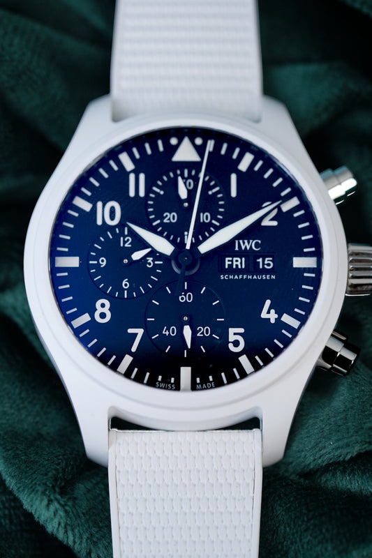 IWC Top Gun Chronograph "Lake Tahoe" | Ref IW389105 | White Ceramic Black Dial
