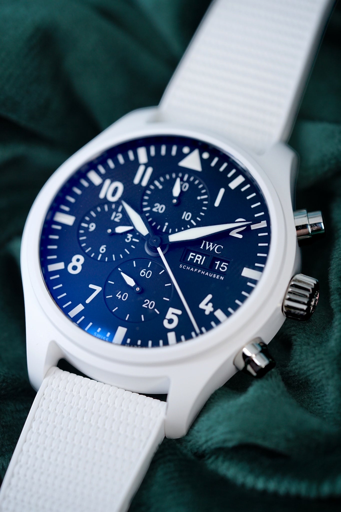IWC Top Gun Chronograph "Lake Tahoe" | Ref IW389105 | White Ceramic Black Dial