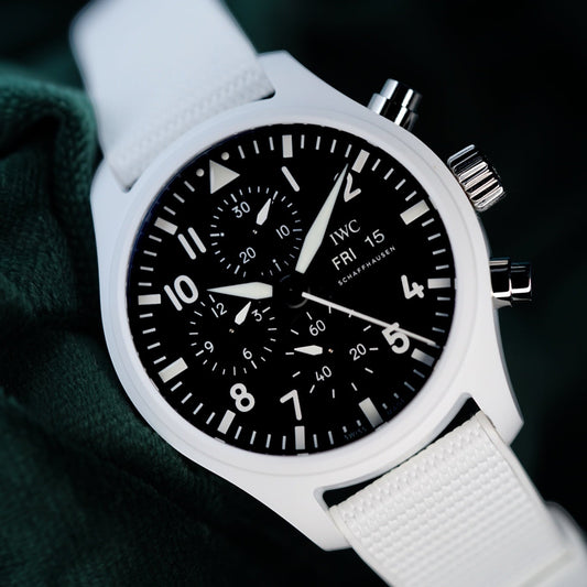 IWC Top Gun Chronograph "Lake Tahoe" | Ref IW389105 | White Ceramic Black Dial