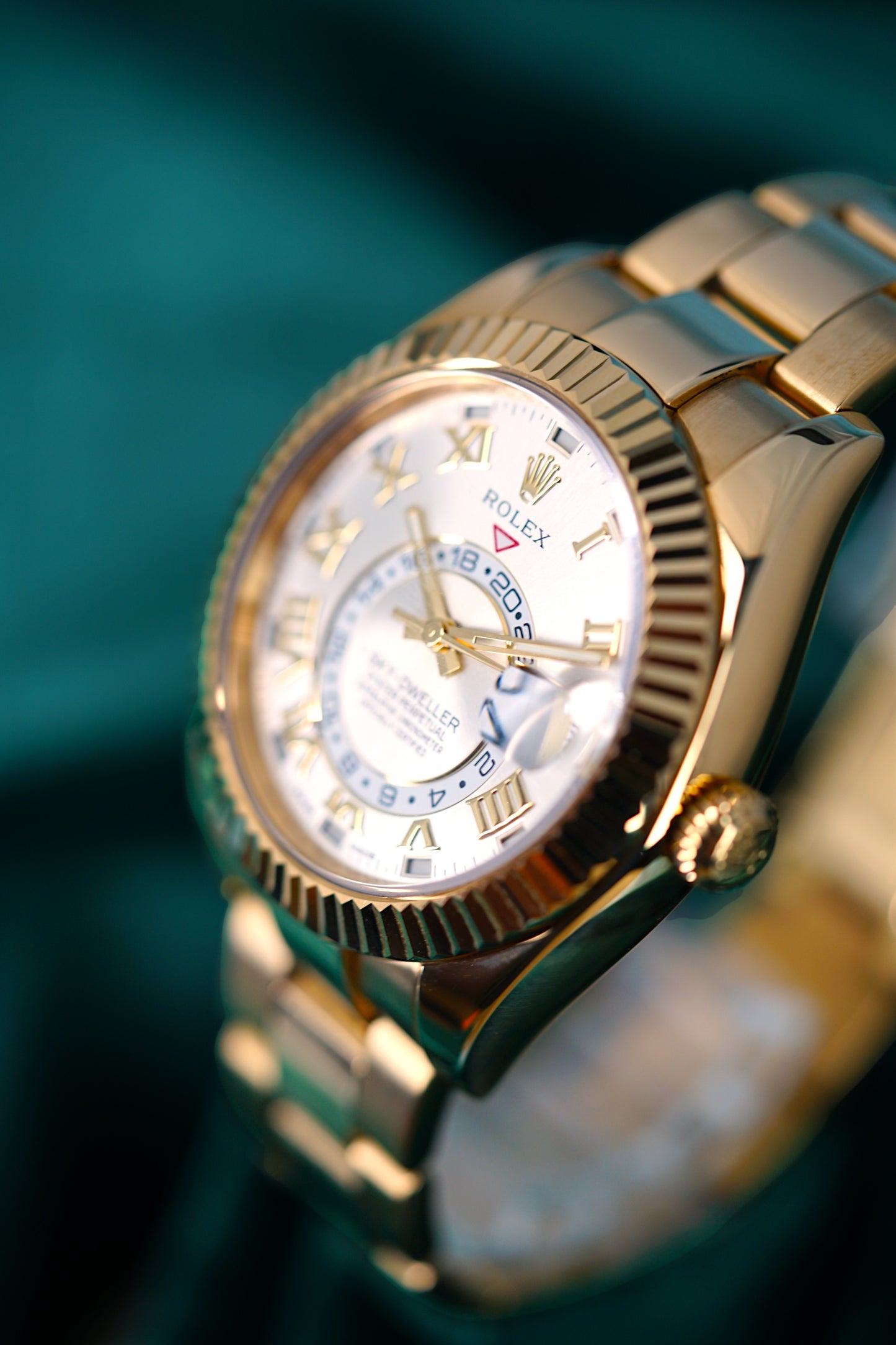 Rolex Sky-dweller 42mm | Reference 326938  | a Yellow Gold Automatic Annual Calendar Dual Time Zone Wristwatch