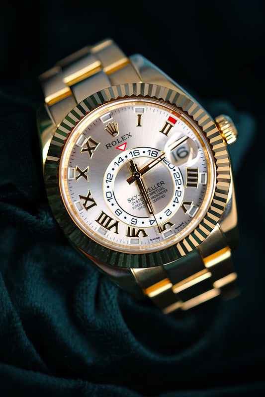 Rolex Sky-dweller 42mm | Reference 326938  | a Yellow Gold Automatic Annual Calendar Dual Time Zone Wristwatch