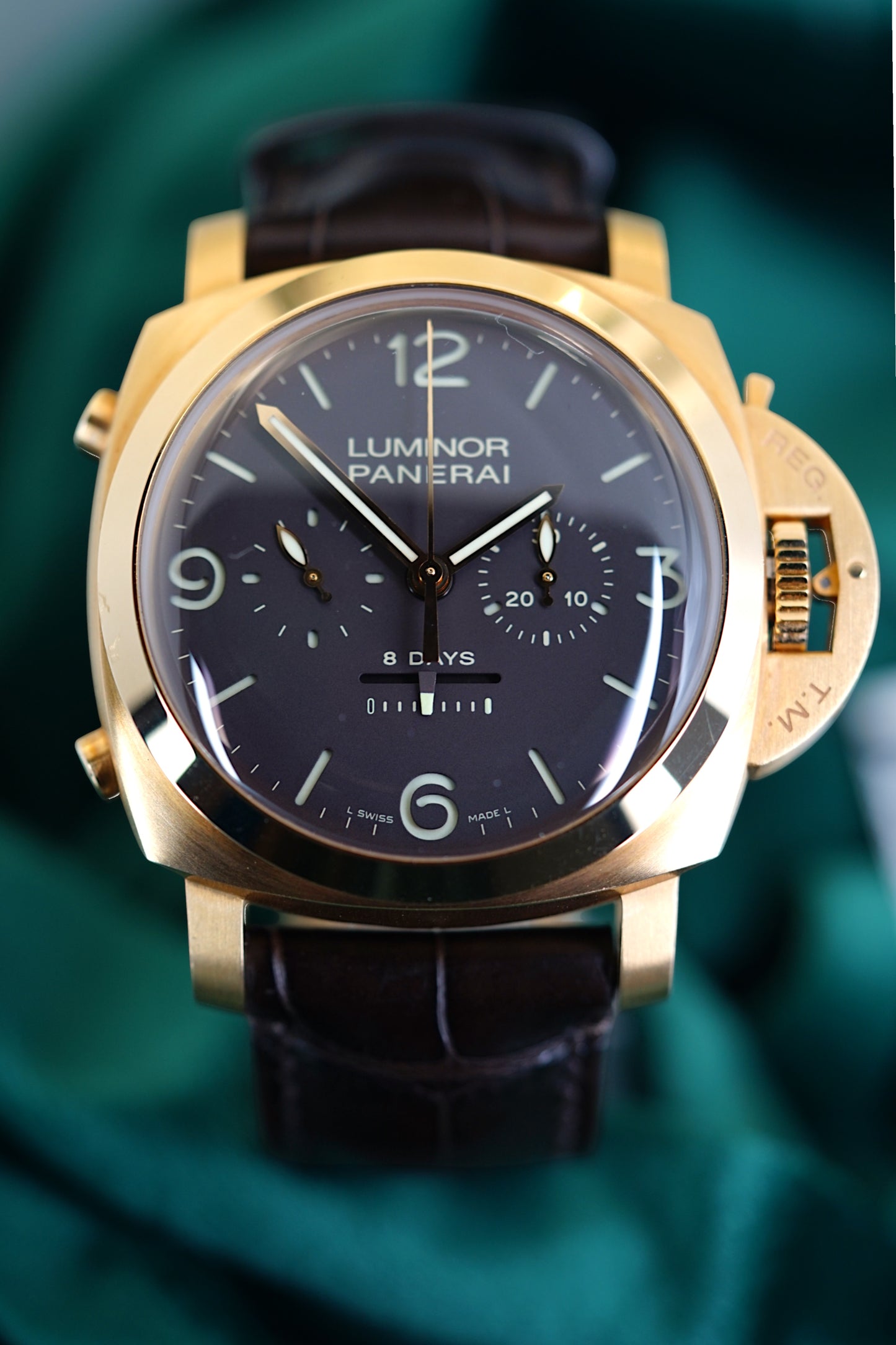 Panerai Luminor 1950 8 Days Rattrapante|ref PAM00319| a Limited Edition 47mm Pink Gold Split Second Chronograph Wristwatch With Eight Day Power Reserve