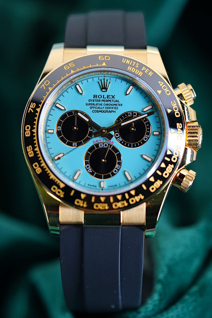 Rolex Cosmograph Daytona | Reference 126515ln | 'Alcaraz' Tiffany Turquoise Blue Dial 40mm Rose Gold Automatic Chronograph Wristwatch