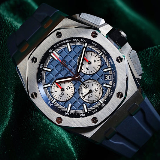 Audemars Piguet Royal Oak Offshore | Ref. 26420TI.OO.A027CA.01 | A 43mm Blue Dial Titanium Chronogaph Wristwatch