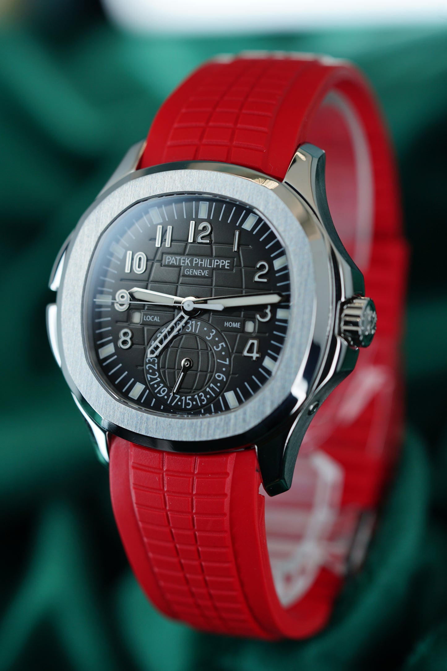 Patek Philippe Aquanaut | Ref 5164A-001 | A 40.8mm Black Steel Automatic Travel Time Wristwatch