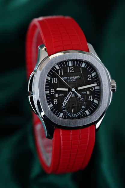 Patek Philippe Aquanaut | Ref 5164A-001 | A 40.8mm Black Steel Automatic Travel Time Wristwatch