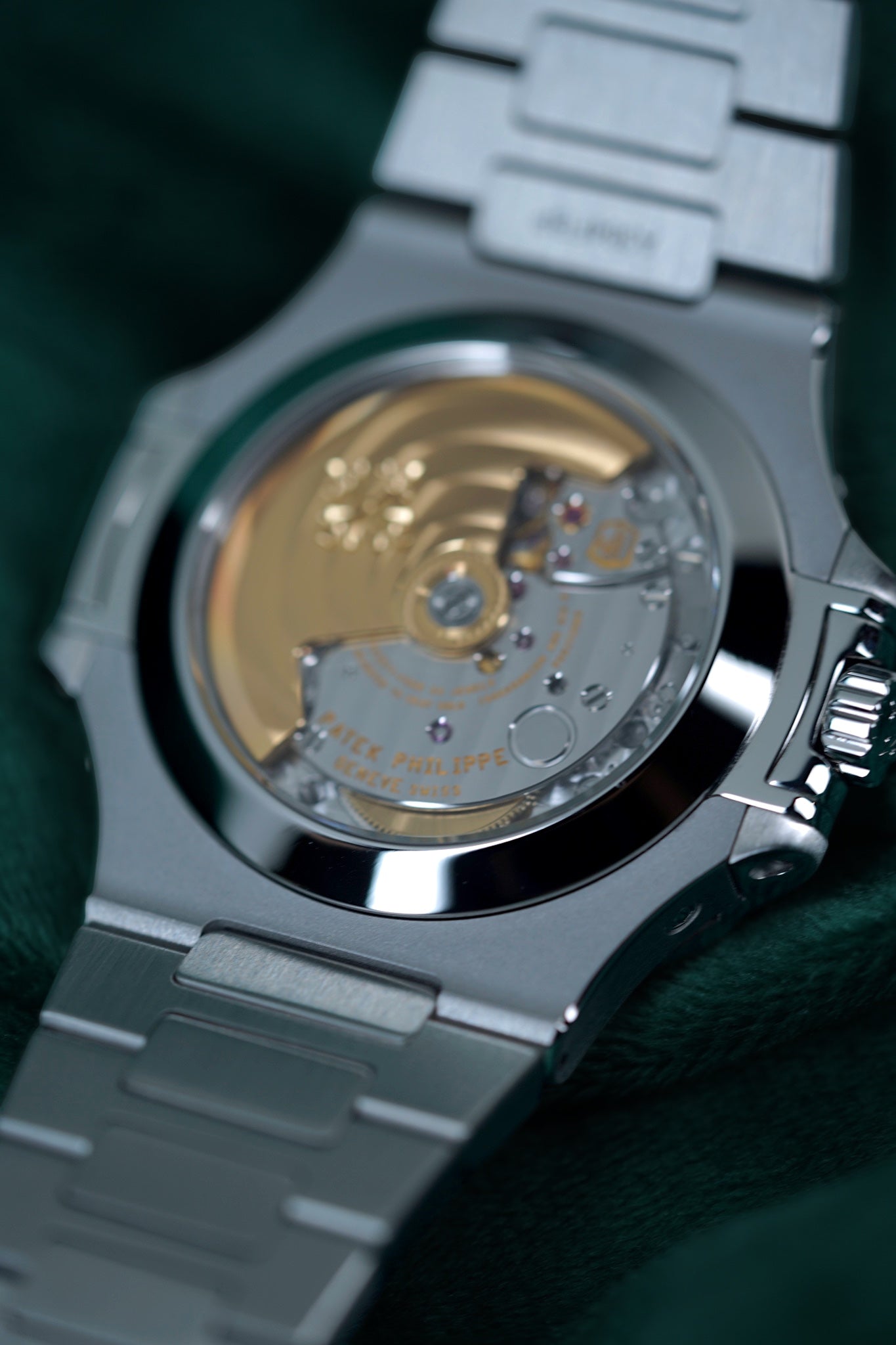 Patek Philippe Nautilus | Reference 5726/1a | A Blue Dial Stainless Steel Annual Calendar Moonphase Wristwatch