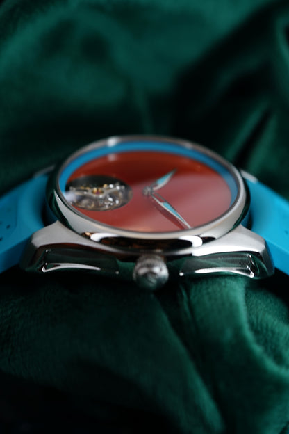 H. Moser & Cie. | Reference 3804-1208 | A Stainless Steel Automatic Flying Tourbillon Wristwatch