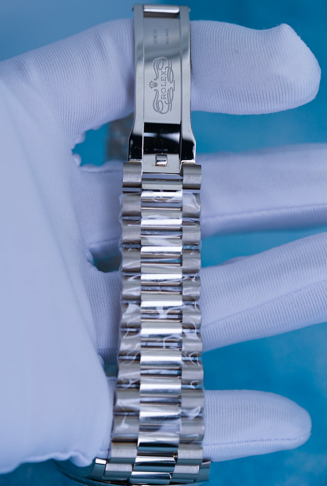 Rolex Day-date, Reference 228239  | a White Gold Olive Green Dial Automatic Wristwatch With Day, Date, and Bracelet in Complete Set